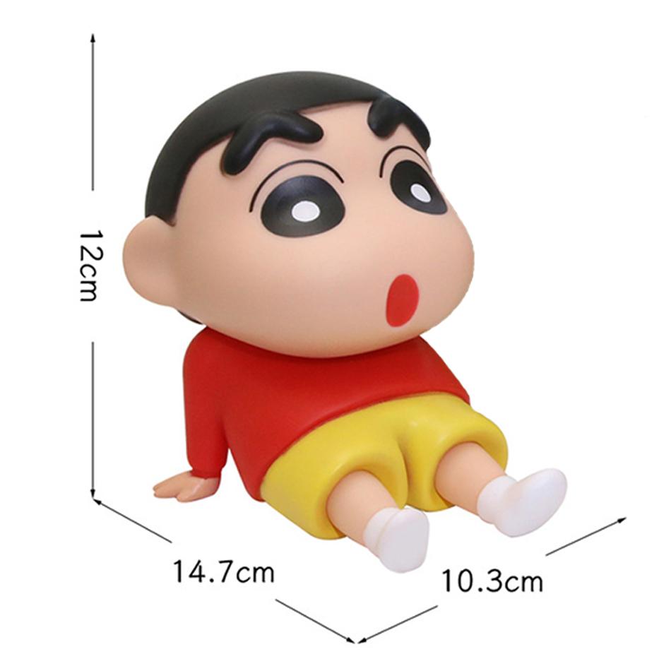 Держатель для телефона Crayon Shin-Chan Kawaii Anime, украшения для рабочего стола, мультфильм для просмотра ТВ, поддержка телефона, милые украшения для кукол, игрушки, подарки