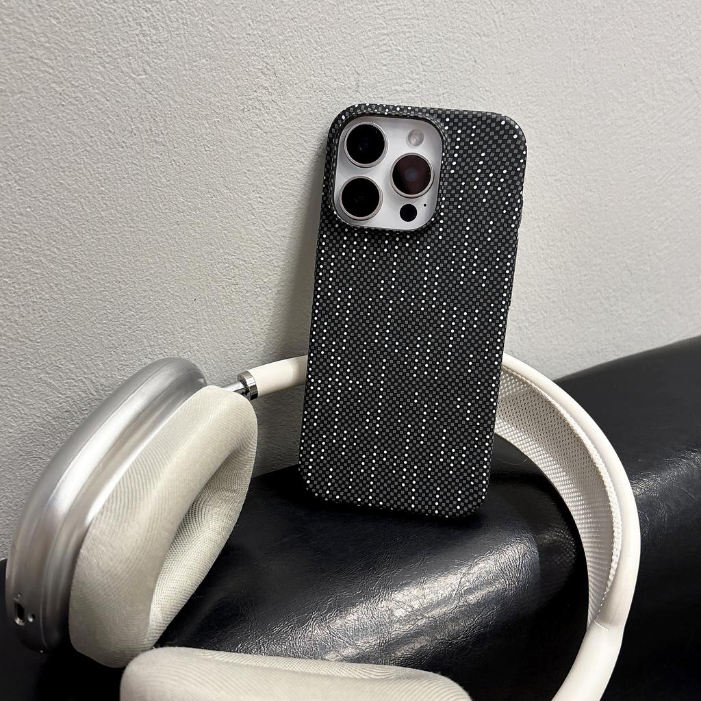 Пластиковый матовый бампер с текстурой углеродного волокна для iPhone 17 Air 16 15 14 13 12 Plus Pro Max, тонкая ударопрочная жесткая задняя крышка