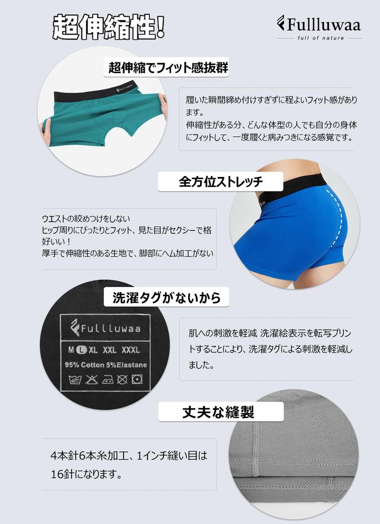 Fullluwaa Боксеры Передний Комплект Хлопок Подарок на День Мужские Брифы, Застежка, 6, Бренд, Влагоотводящие, Быстросохнущие, Мужское Нижнее Белье, Отца