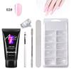Painless Extension Glue Nail Art Paper Free Tray Quick Extension Crystal Nail Mold Painless Crystal Glue Set