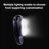 1/2pcs LED Clip Flashlight 3 Light Modes Rechargeable LED Clip Lamp Safety Warning Running Lights for Night Walking Fishing