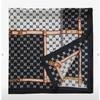 Daks Black Dd Chain Pattern Silk Square Scarf Dcsc1f021bk