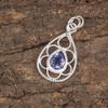 Подвеска из иолита, 925 пробы, кулон из чистого серебра, ювелирные изделия ручной работы с драгоценными камнями, подарки для жены, абсолютно новый кулон