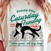 Caturday Comfort Colors® Shirt, Funny Cat Tshirt, Catnip Oversized Shirt, Aesthetic Graphic Retro Vintage T Shirt, Cat Lover Gift, Cat Tee
