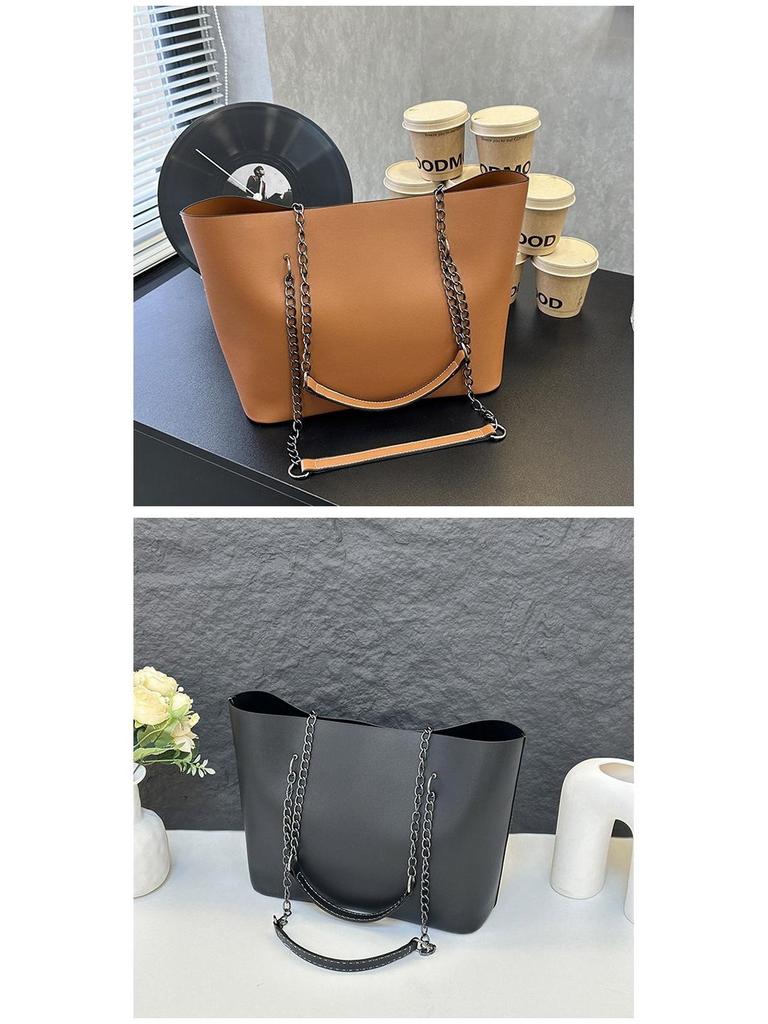 2025 Women's Summer Chain Shoulder Tote - Large Capacity, Versatile & Textured for Work & Commute