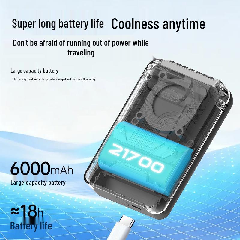 K88 4-in-1 High-Speed Handheld Fan with Waist/Neck Hanging Options