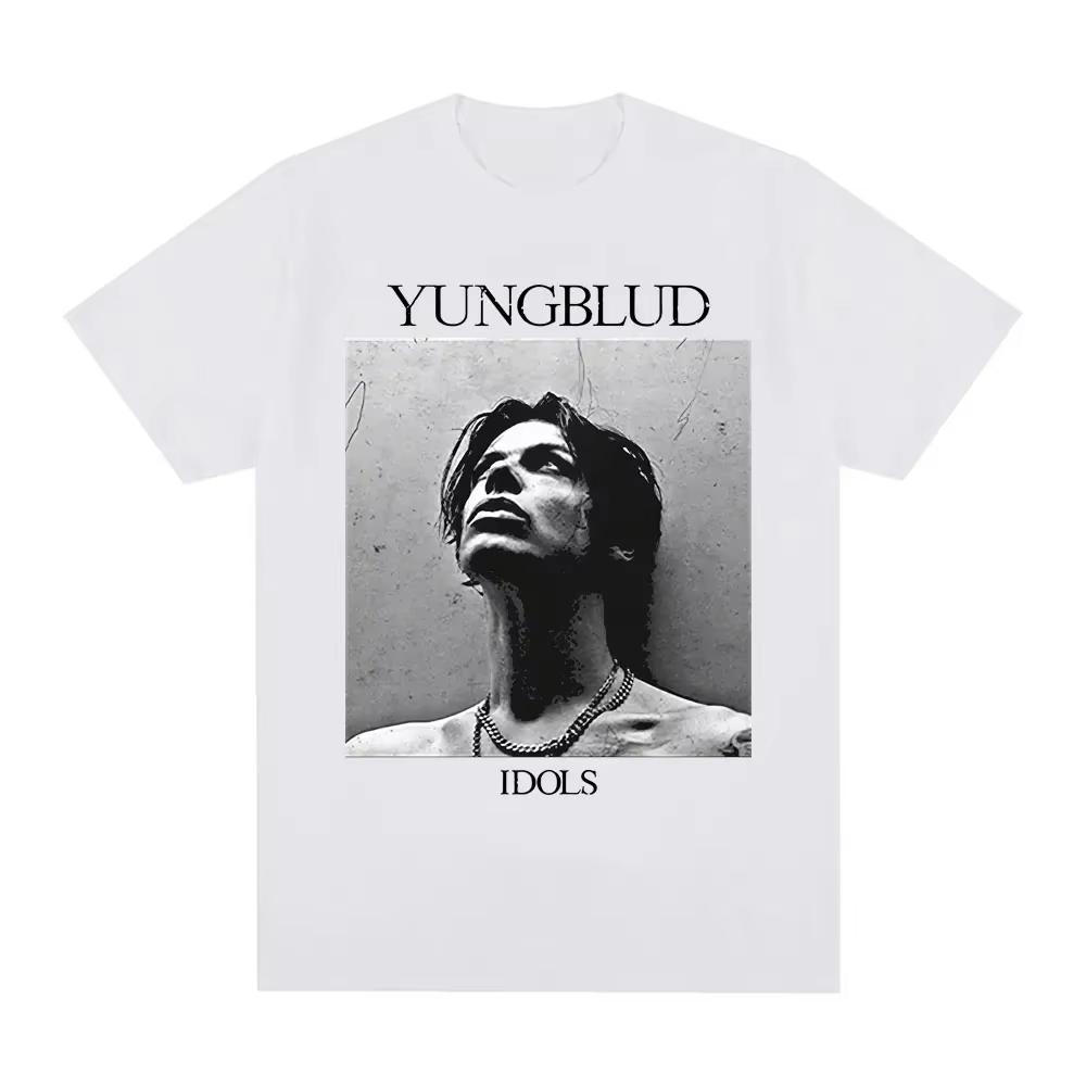 Yungblud Idios Черный Квадратный Фото Графический Принт Футболка Женская Одежда Футболки с Коротким Рукавом Повседневные Оверсайз Футболки Топы Футболки