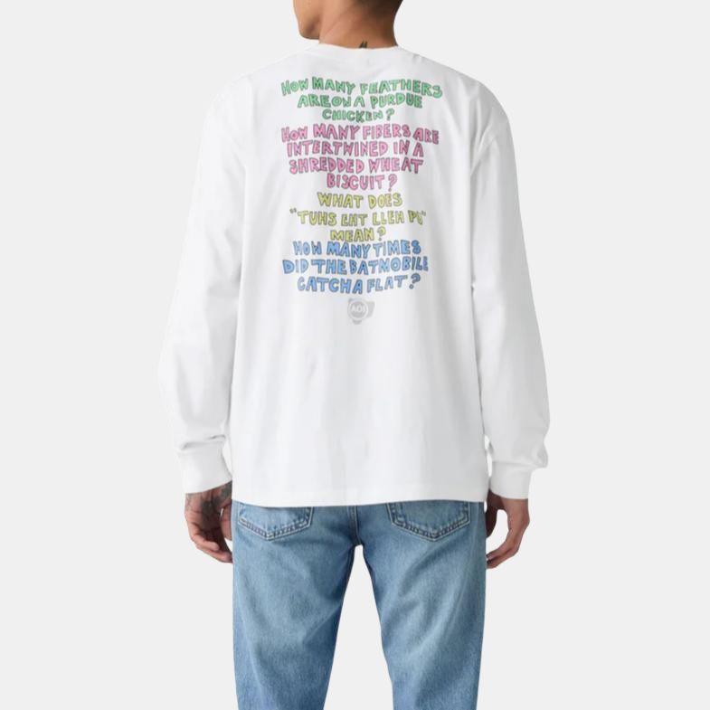 Коллаборация Levis X De La Soul Осень/Зима 25 Логотип Принт Свободный Повседневный Удобный Длинный рукав Футболка Мужские топы 004EY-0000