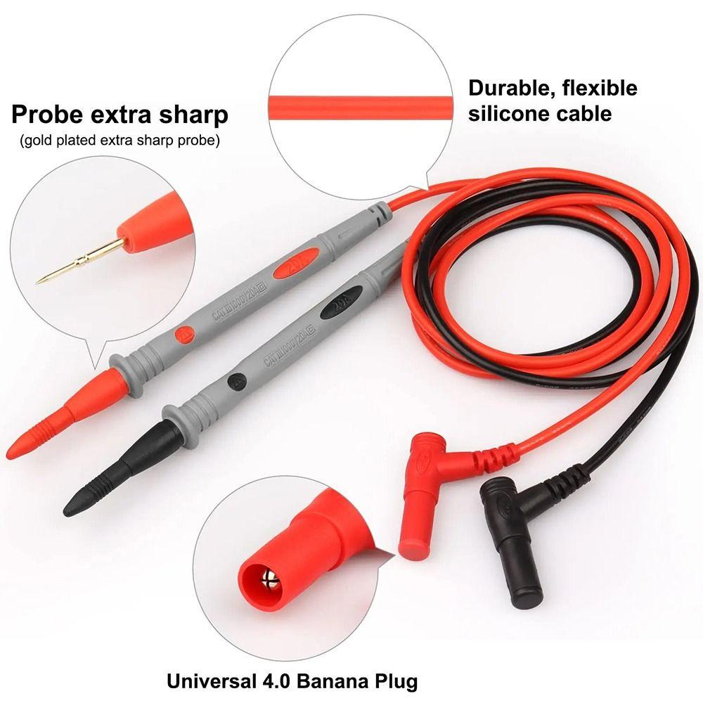 1Pair 1000V 20A Multimeter Lead Universal Wire Cable Pen Tip for Digital Multimeters