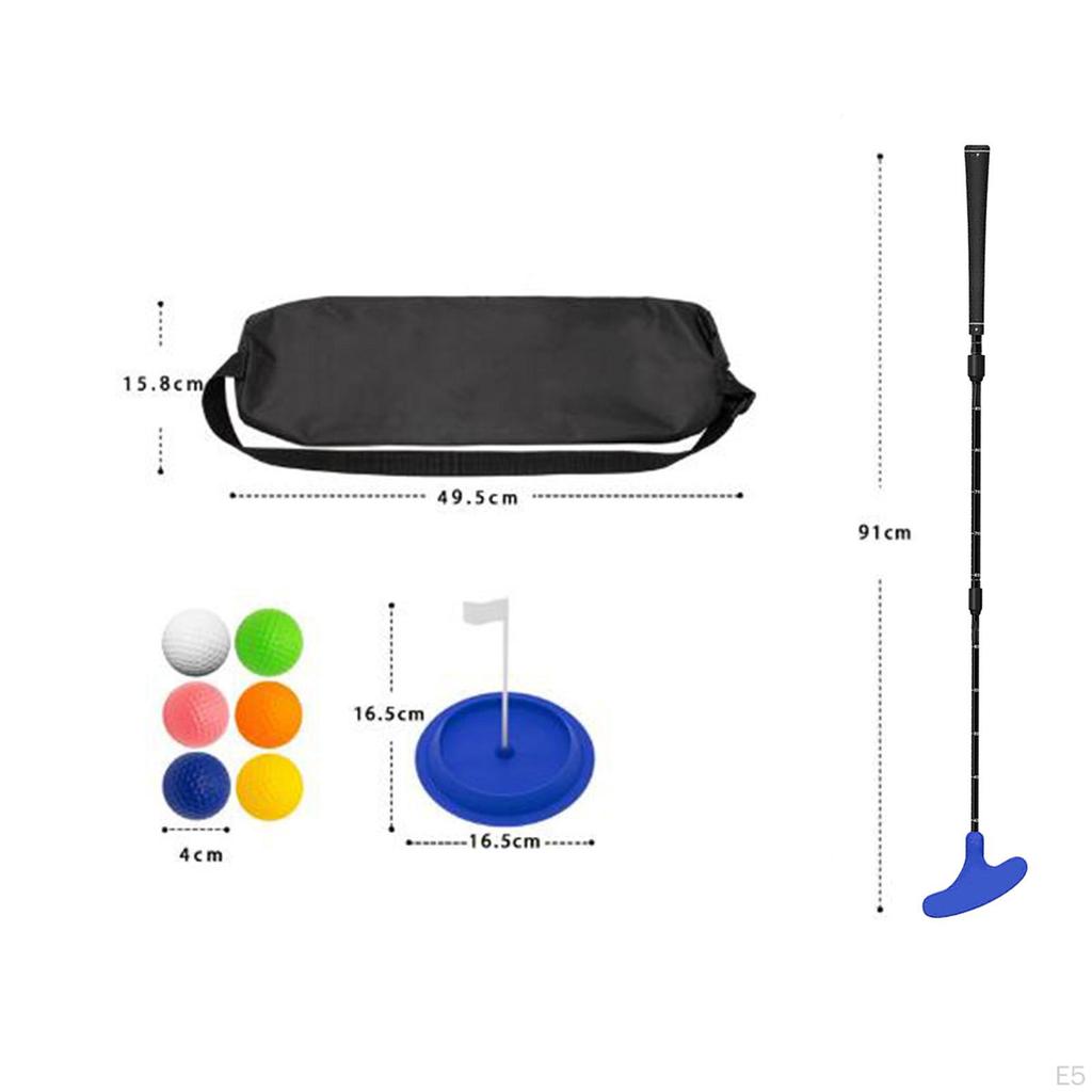 Golf Putte,r Putting Club with 6Pcs Balls, Practice Aid for Adults Kids