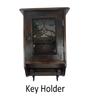 Handicraft ANTIQUE LOOK WALL HANGING BOX OF Wood, Glass, Iron Key Holder  (8 Hooks, Brown)