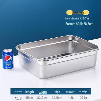 Контейнер для хранения продуктов из нержавеющей стали (Крышка в комплект не входит)