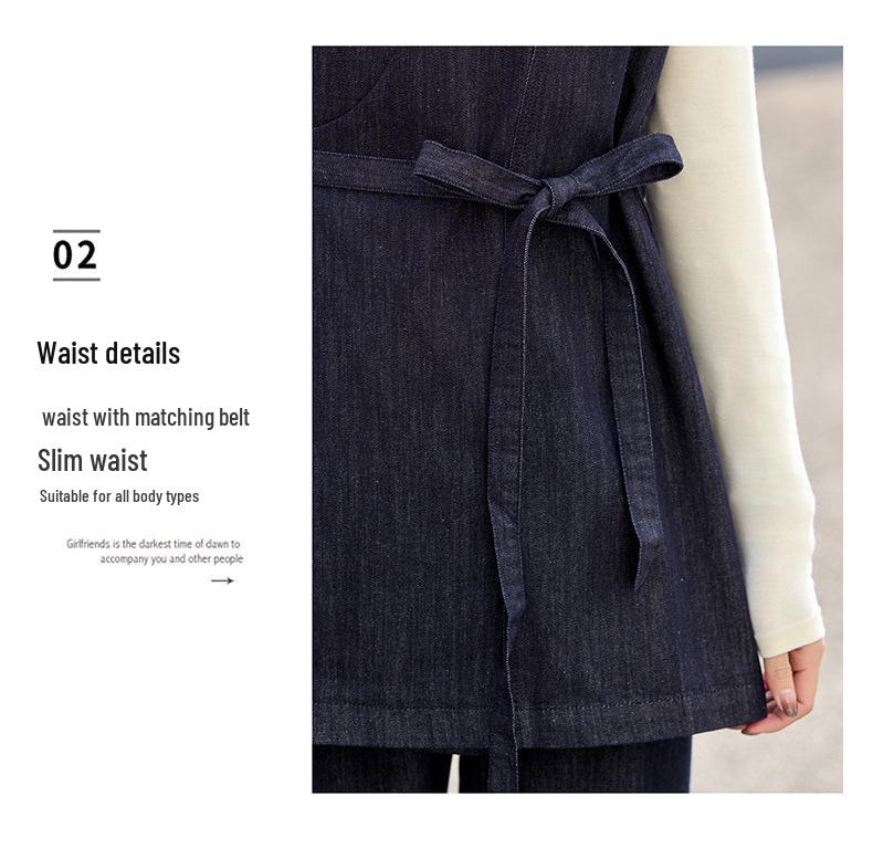 Spring 2025 Fashionable Three-Piece Set: Stylish Base Shirt, Denim Vest, & Long Pants