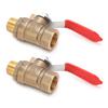 2Pcs Ball Valve 1 4 2 Points Multilayer Silicone Corrosion Resistance Durable Air Compressor Accessories