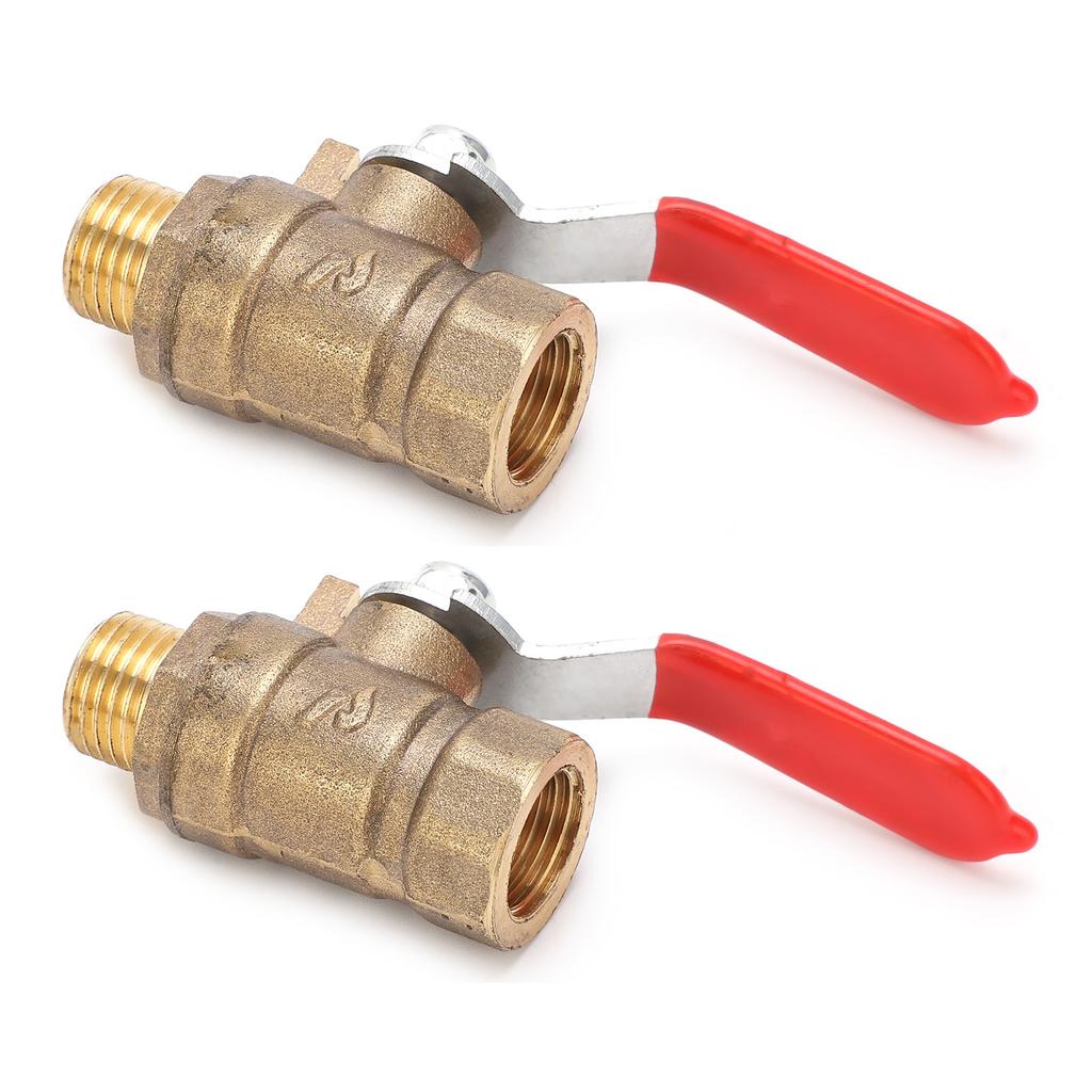 2Pcs Ball Valve 1 4 2 Points Multilayer Silicone Corrosion Resistance Durable Air Compressor Accessories