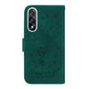 For OnePlus Nord 5 5G Case Butterfly Flower Imprint PU Leather Wallet Phone Cover with Strap