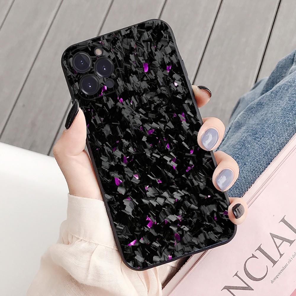 Чехол для телефона с покрытием из углеродного волокна, кованый, для IPhone 16 15 8 7 6 6S Plus X SE XR XS 14 11 12 13 Mini Pro Max, мобильный чехол