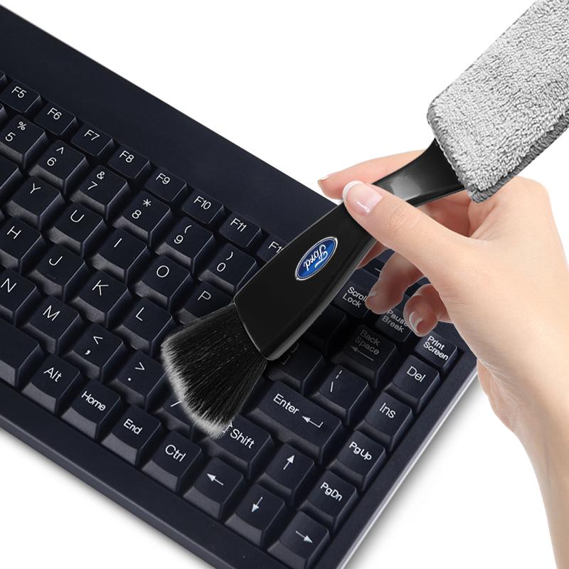 Автомобильный кондиционер, очистка воздуховыпускного отверстия, удаление пыли, мягкая щетка, инструмент для чистки для Ford Focus Mondeo Kuga Fiesta MK7 Escort Explorer Edge 2 4 MK2 MK4