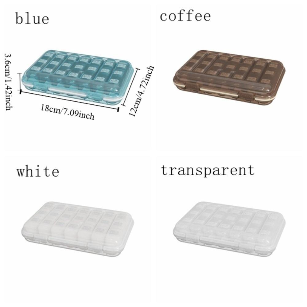 Large Capacity Pill Dispenser Seven Day Pill Classification Box Weekly Pill Box  Pill Storage