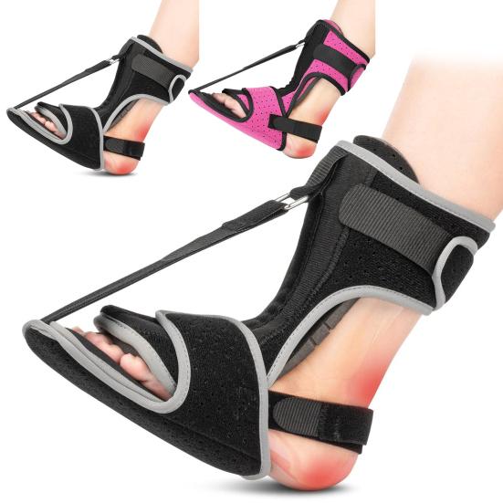 Ночная шина для лечения подошвенного фасциита с массажным шариком, регулируемая для женщин, мужчин, взрослых, лодыжки