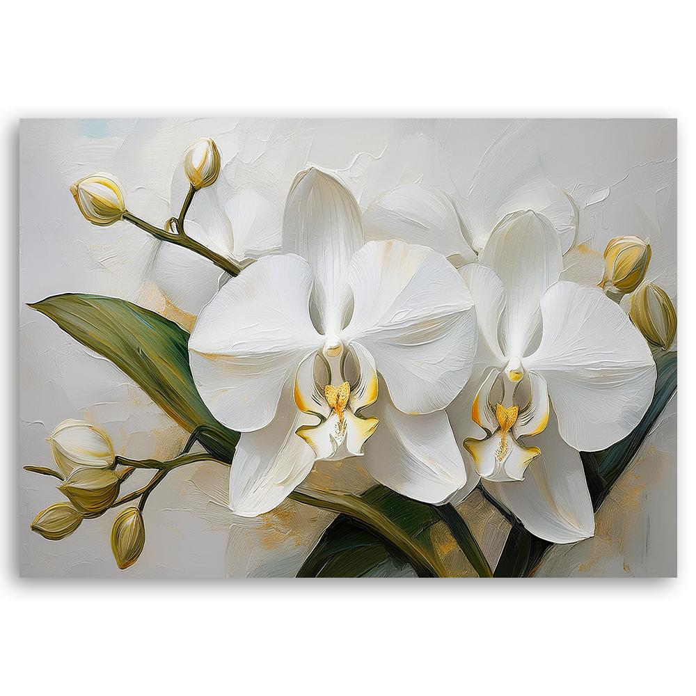 Canvas Print, Painted Orchid Flower