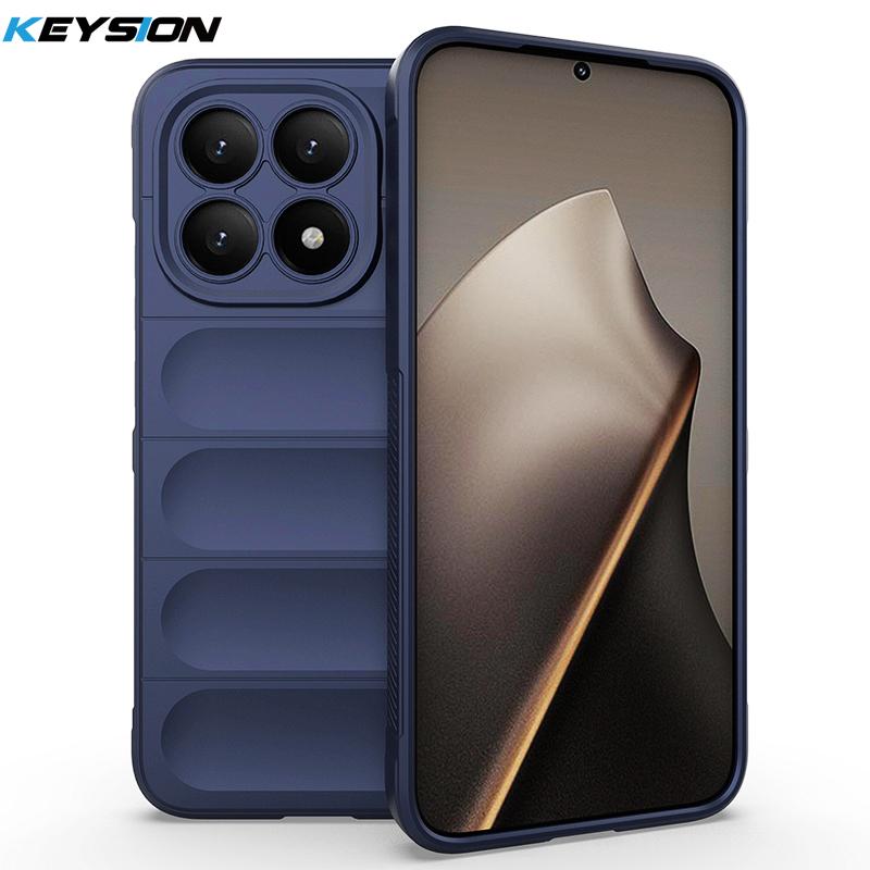 KEYSION Противоударный матовый чехол для телефона повышенной прочности для Xiaomi 15T Pro 5G, нескользящая мягкая силиконовая задняя крышка для телефона для Xiaomi 15T 5G