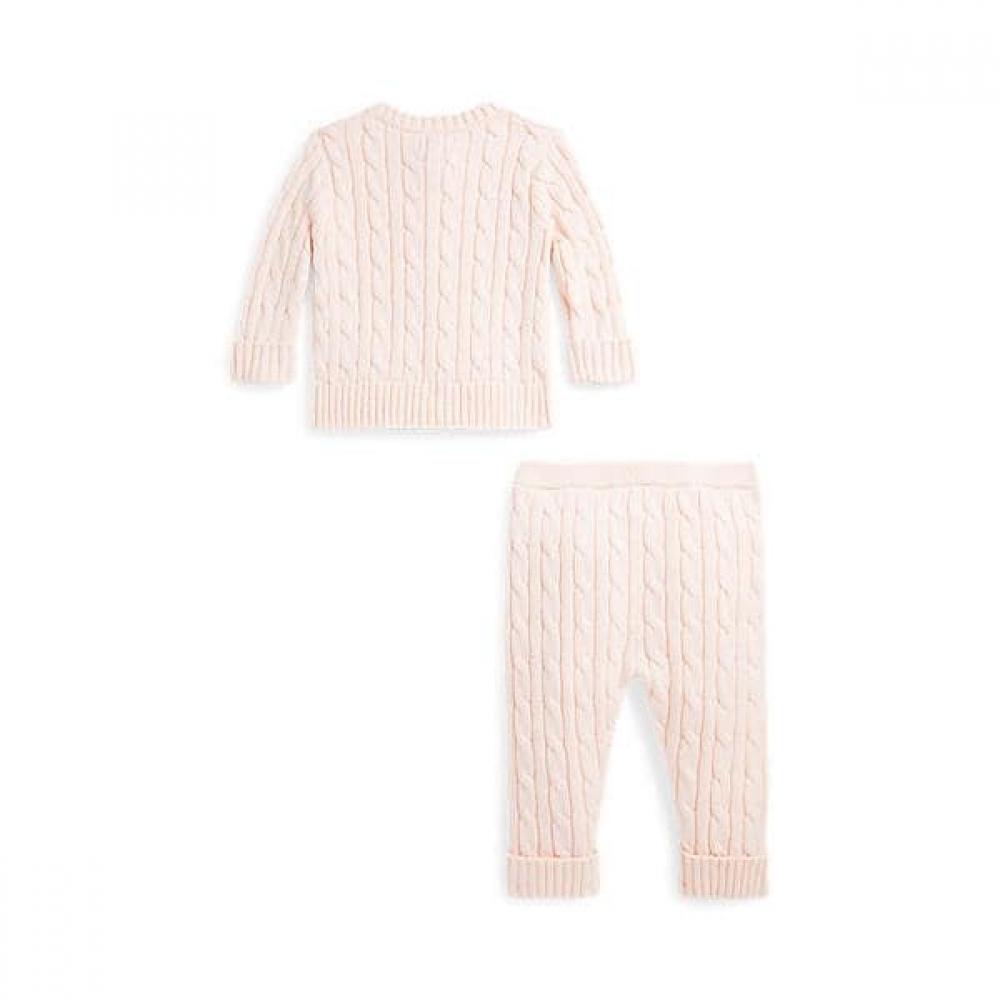 Ralph Lauren Baby Boy Cable Knit Cotton Cardigan Pants Set Cwpo2sti0520088650