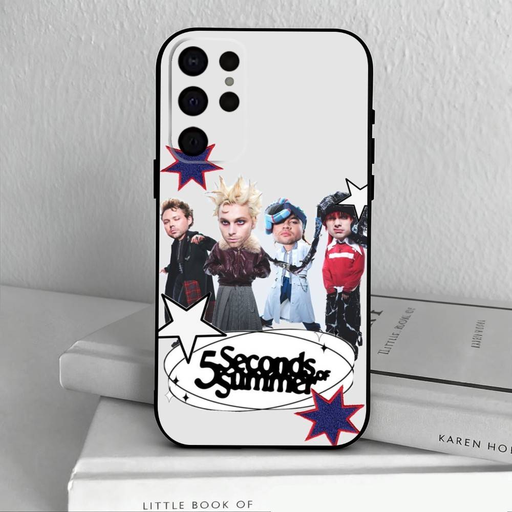 5 S-Seconds of S-Summers 5SOS Phone Case For Samsung S25,24,23,22,30,21,10,9,Ultra,Plus,Lite,FE,4,5 G Soft Black Case