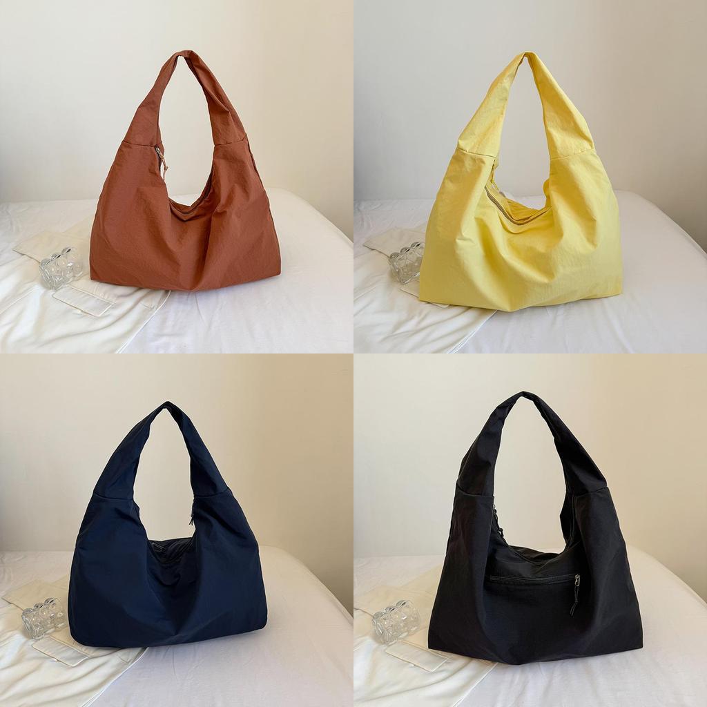 Street Style Womens Nylon Shoulder Bag With Durable Stitching And Mobile Pocket