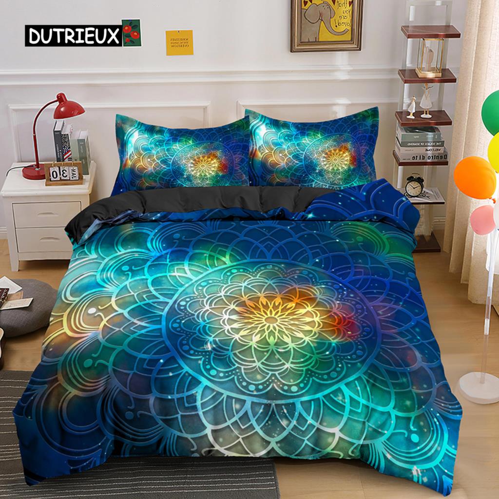 Комплект постельного белья Psychedelic Boho Luxury из 3 предметов с наволочкой King Duvet Cover Queen 2/3 шт. Полиэстеровое одеяло Cover Home Textile