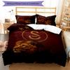 Galatasaray 3pcs Bedding Set Duvet Cover Closure Includes 1 Duvet Cover & 2 Pillowcases for All Seasons Bedroom Home Dorm Decor