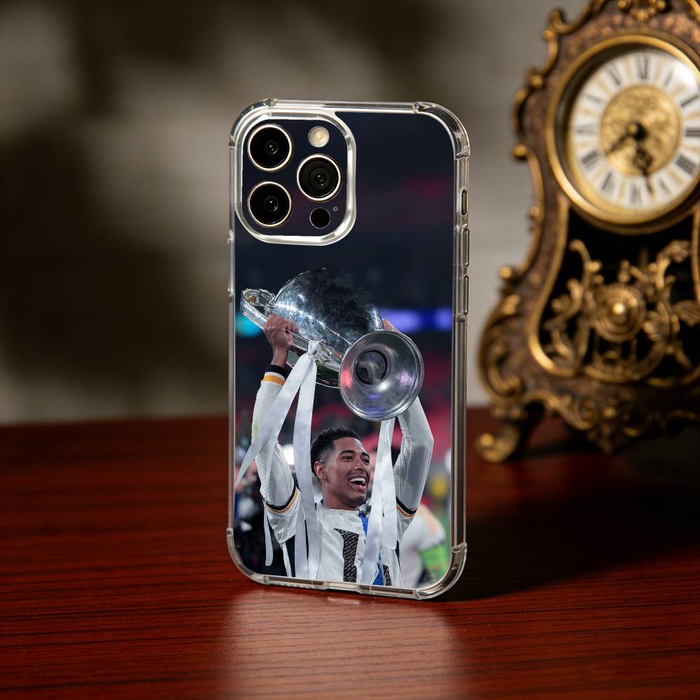 Чехол для телефона J-Jude Football B-Bellinghams для iPhone 17 16 15 14 13 12 11 Mini Pro Max Plus Прозрачная крышка