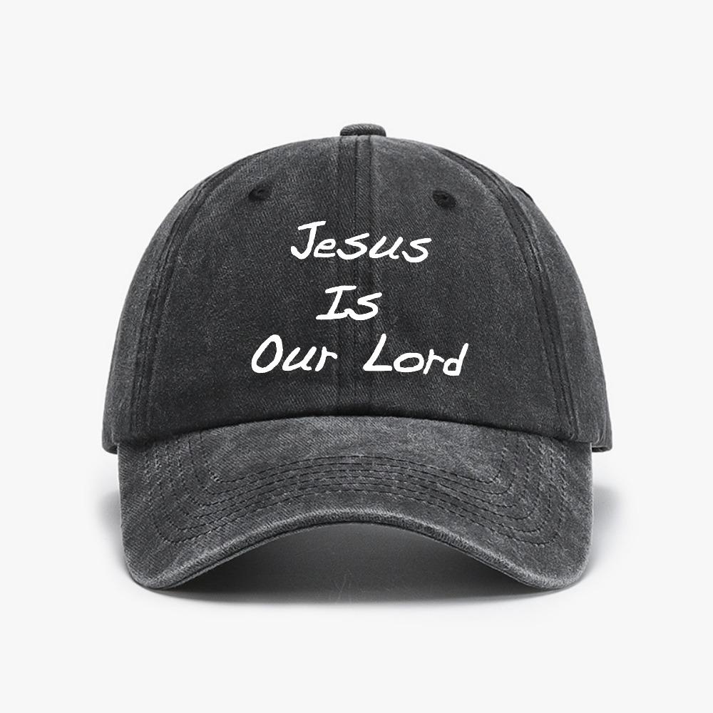 Иисус - наш господь Джинсовая кепка-бейсболка Винтажная стираная Кепки Snapback для мужчин и женщин Модная кепка в стиле Hip Hop Кепки для пап