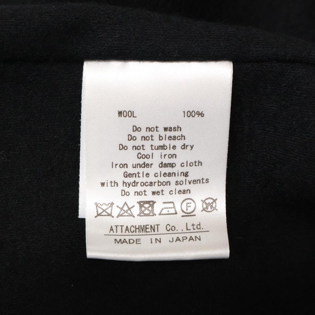 KAZUYUKI KUMAGAI  Черное шерстяное короткое пальто без пуговиц пальто 1 черныйБ/у