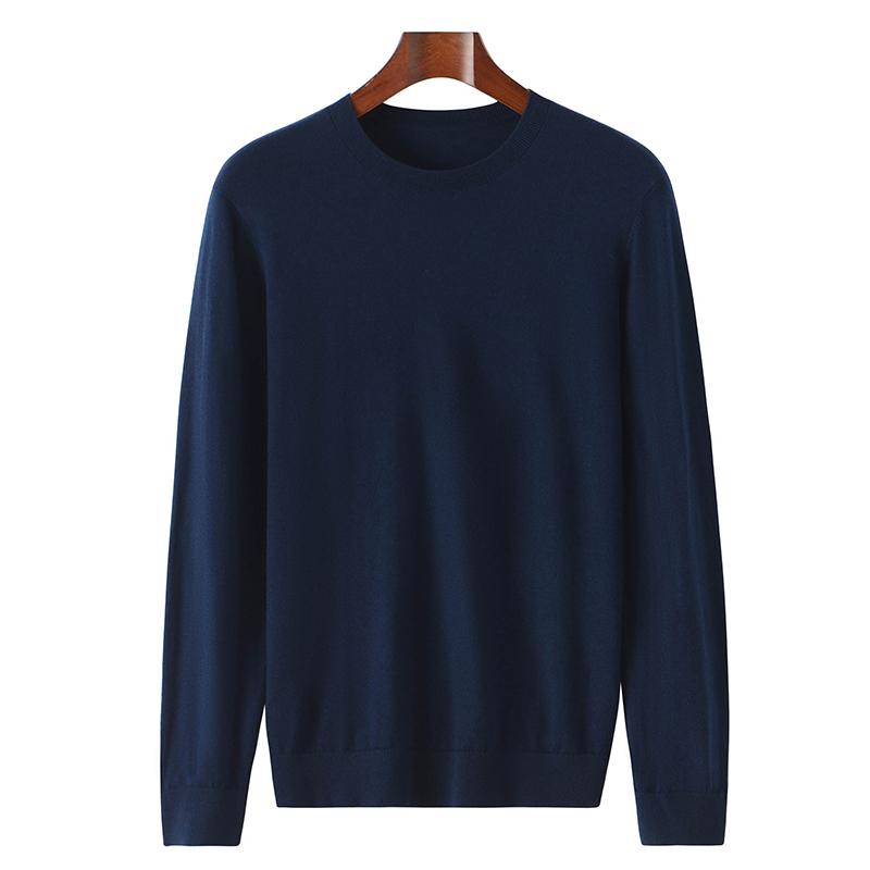 Мужской кашемировый свитер Qinghe кашемир 50% шелк тутового шелкопряда 50% шерсть мужской осенне-зимний кашемировый пуловер мягкий и теплый