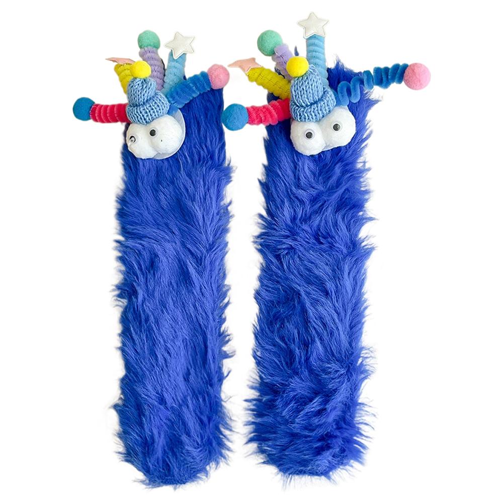 Милые 3D Мультяшные Плюшевые Носки Теплые Зимние Забавное Выражение Термоноски Мягкие Удобные Забавный Повседневный Дизайн для Женщин и Мужчин