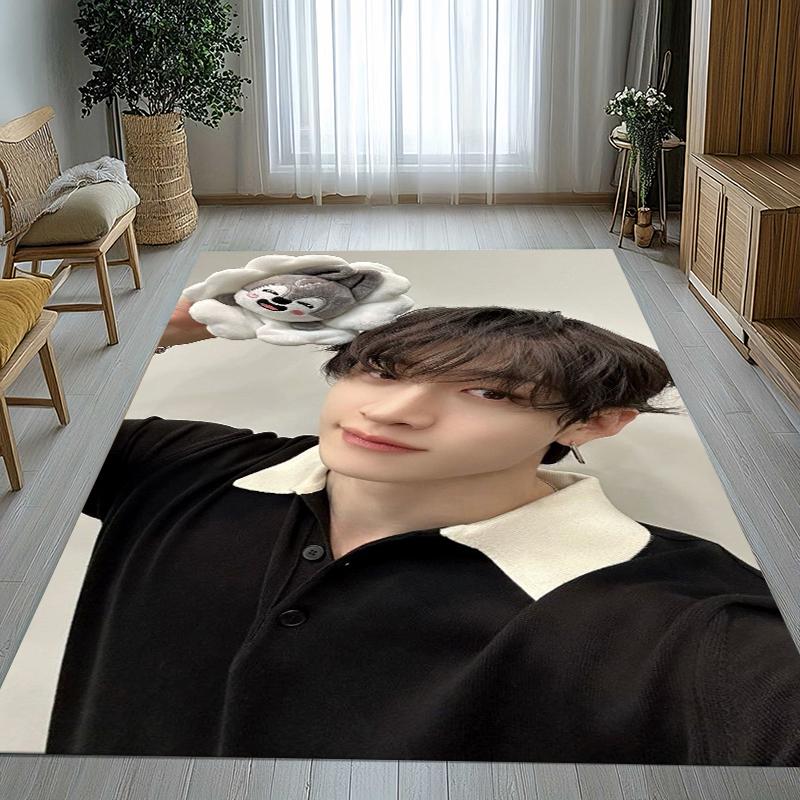 Бэн Чан Kpop Stray Kids Коврик для гостиной нескользящий Мягкий ковер для спальни Детской игровой комнаты Дивана, Домашний декор Придверный коврик Подарок