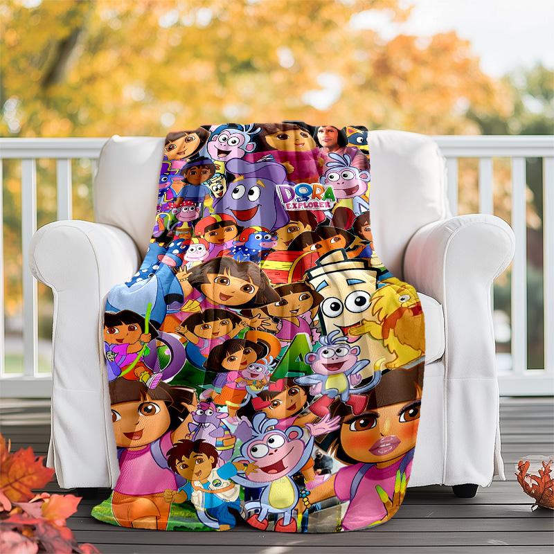 D-Doras The Explorer1 printed throw blanket—lightweight,soft,warm;versatile blanket for all seasons—perfect as &air-conditioning throw,nap blanket