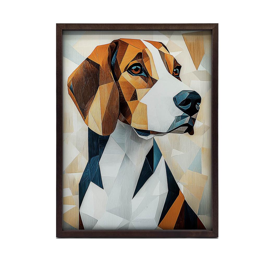 Geometryczny Pies Geometryczny Pies, 60X90 Cm, Rama Aluminiowa Czarna, Papier Matowy 230 Gsm