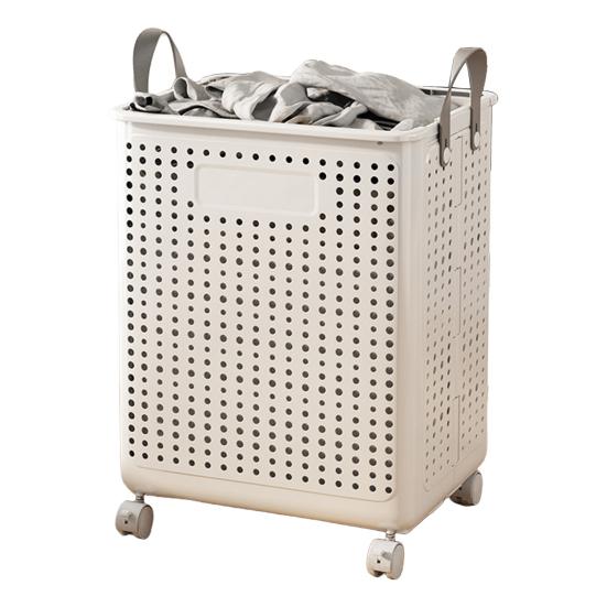 Корзина для белья с колесиками, большая вместительная ручка, водонепроницаемая корзина для грязной одежды, корзина для белья с дышащими сетчатыми отверстиями