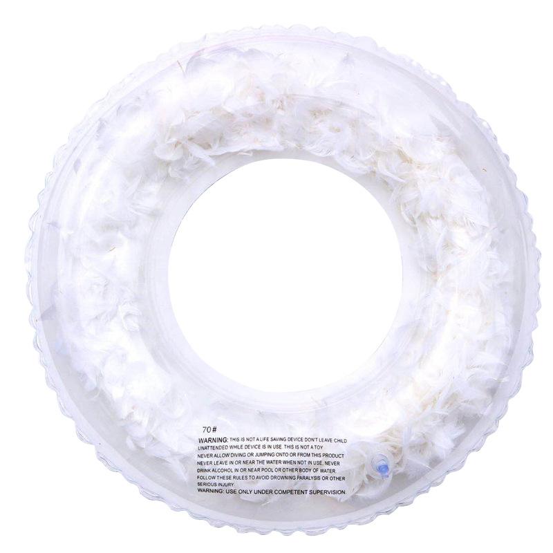 2022 новейший дизайн перьев надувной плавательный круг в розовом, белом, синем цвете плавательный круг Ins стиль надувной поплавок плот для женщин
