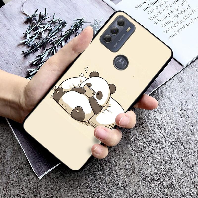 Phone Case For Moto G86 G85 G75 G15 G05 G56 G72 G53 G54 G84 G60 G31 G32 G24 G 5G G Play Cute cartoon panda