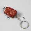 Simulation Beef Block Beef Keychain Imitation Food Pvc Beef Cubes Keyring Food Model Simulation Food Keychain  Jewelry