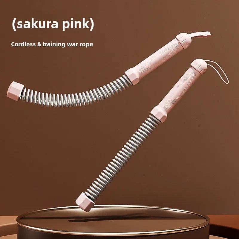 2pcs Cordless Battle Rope Multifunctional Power Training System Arm Strength Home Gym Equipment for Full Body Workout Unisex