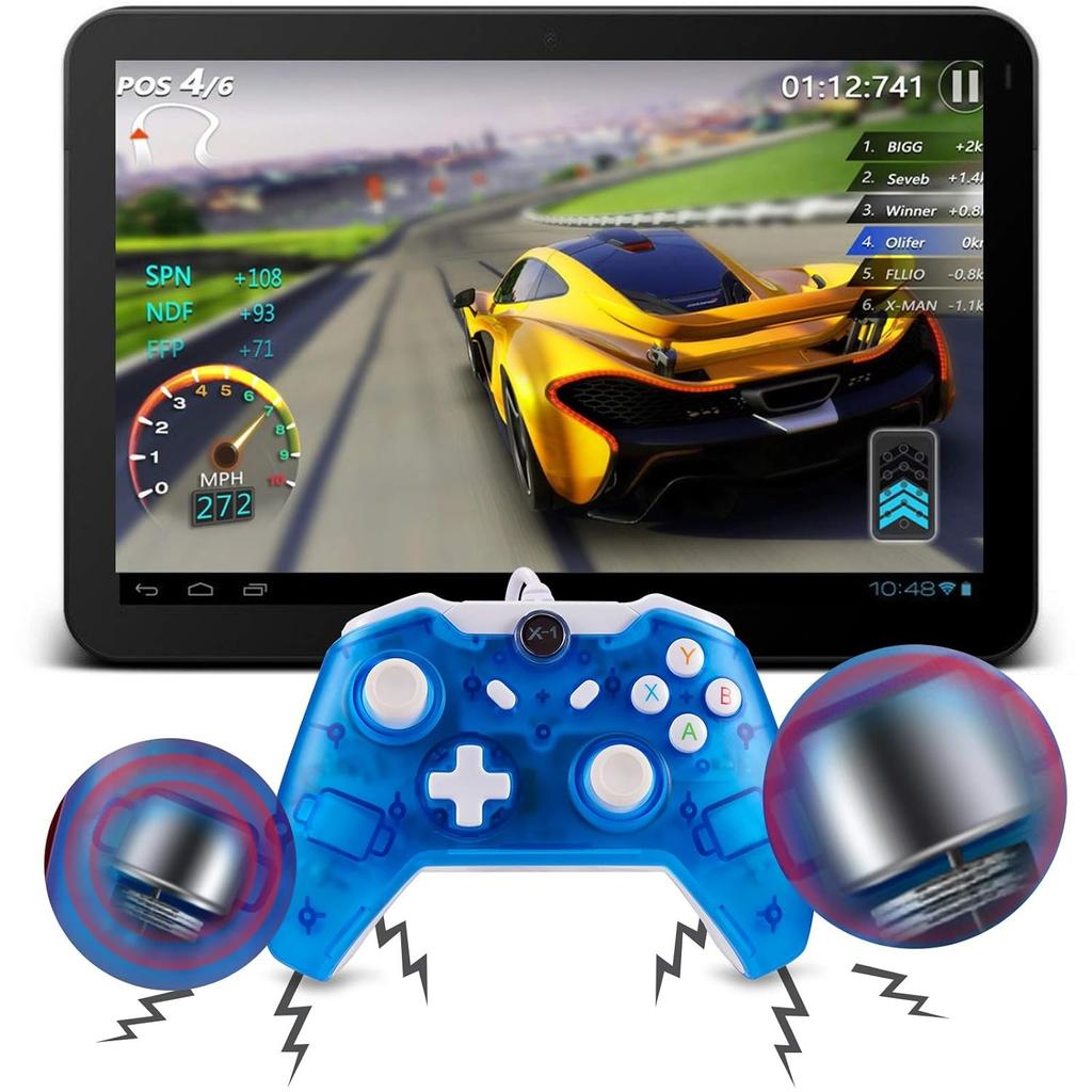 Wired USB Game Controller Gamepad Joystick for Xbox One/One S PC Windows USB Plug and Play Gamepad with Dual-Vibration