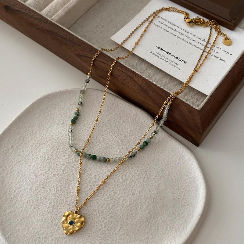 Натуральный пресноводный жемчуг и тигровый глаз богемное ожерелье - осенне-зимняя французская ретро ключичная цепочка для женщин