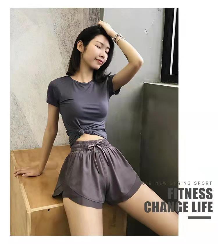 Женские летние шорты для бега и йоги с высокой посадкой и быстрой сушкой