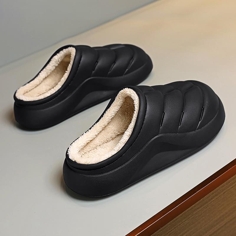 Shoes for Men Men's Slippers Waterproof Slipper Soft and Comfortable Platform Shoe Non-slip Wear-resistant Add Velvet Unisex