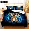 Пододеяльник Тигр Мягкий Пододеяльник Микрофибра Животное Постельное белье Комплект Тигровый Узор Чехол для Одеяла Для Декора Комнаты Постельное Белье Спальня