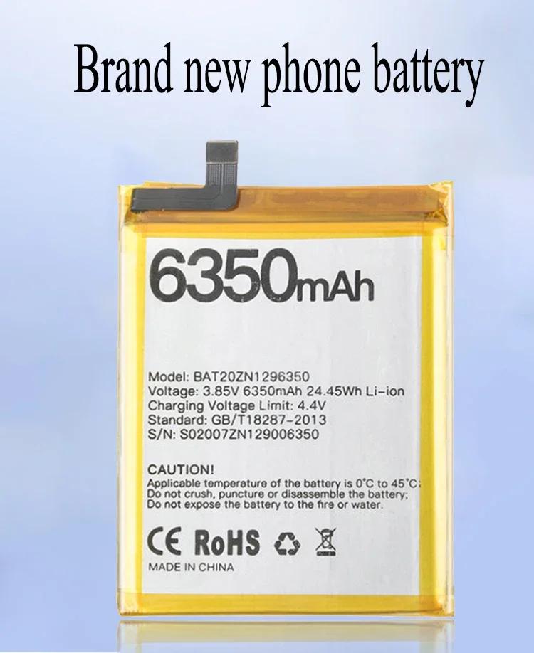 100% Original 6350mAh Battery For DOOGEE S96 Pro Battery 6.22'' Helio Octa Core Rugged Cell Phone S96GT LiIon Batteries